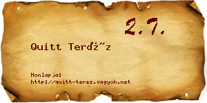 Quitt Teréz névjegykártya